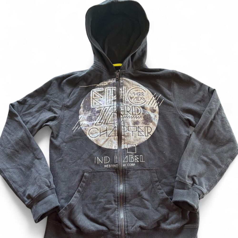 Epic-threads Men's Black and Grey Hoodie